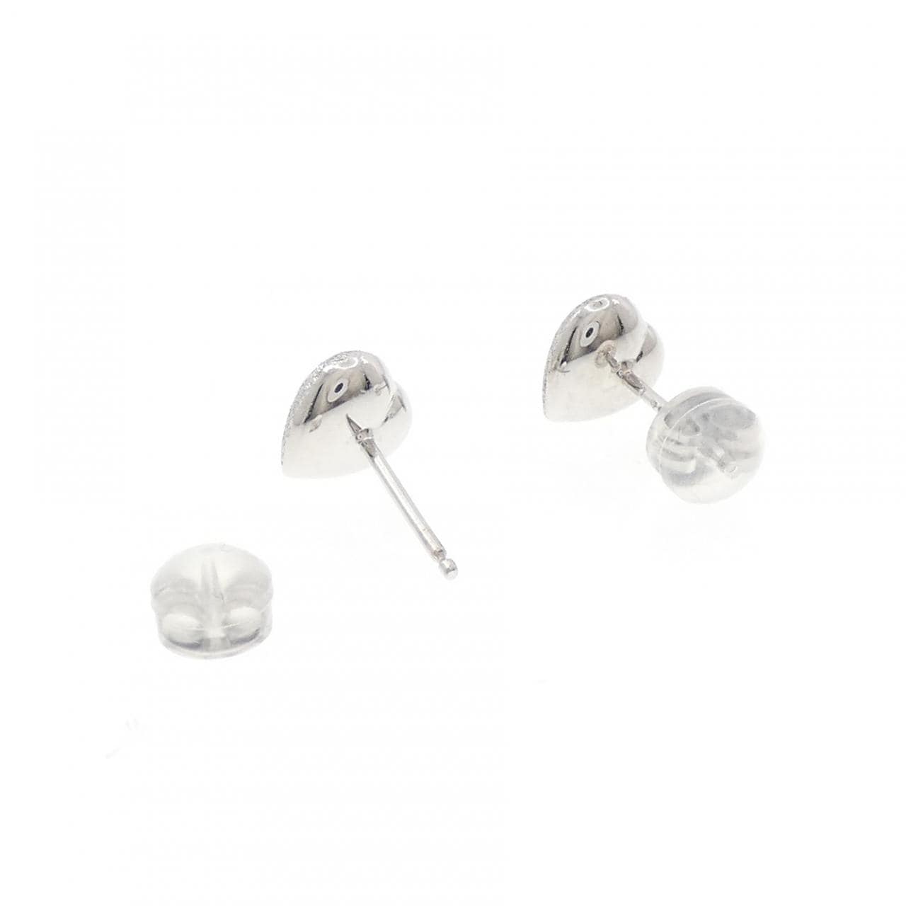 750WG/K18WG ハート ピアス