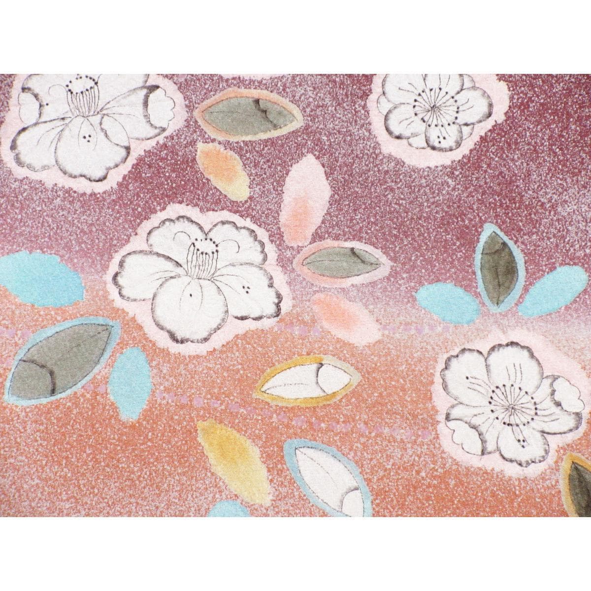 【未使用品】訪問着　友禅金彩加工　絞り入ボカシ染