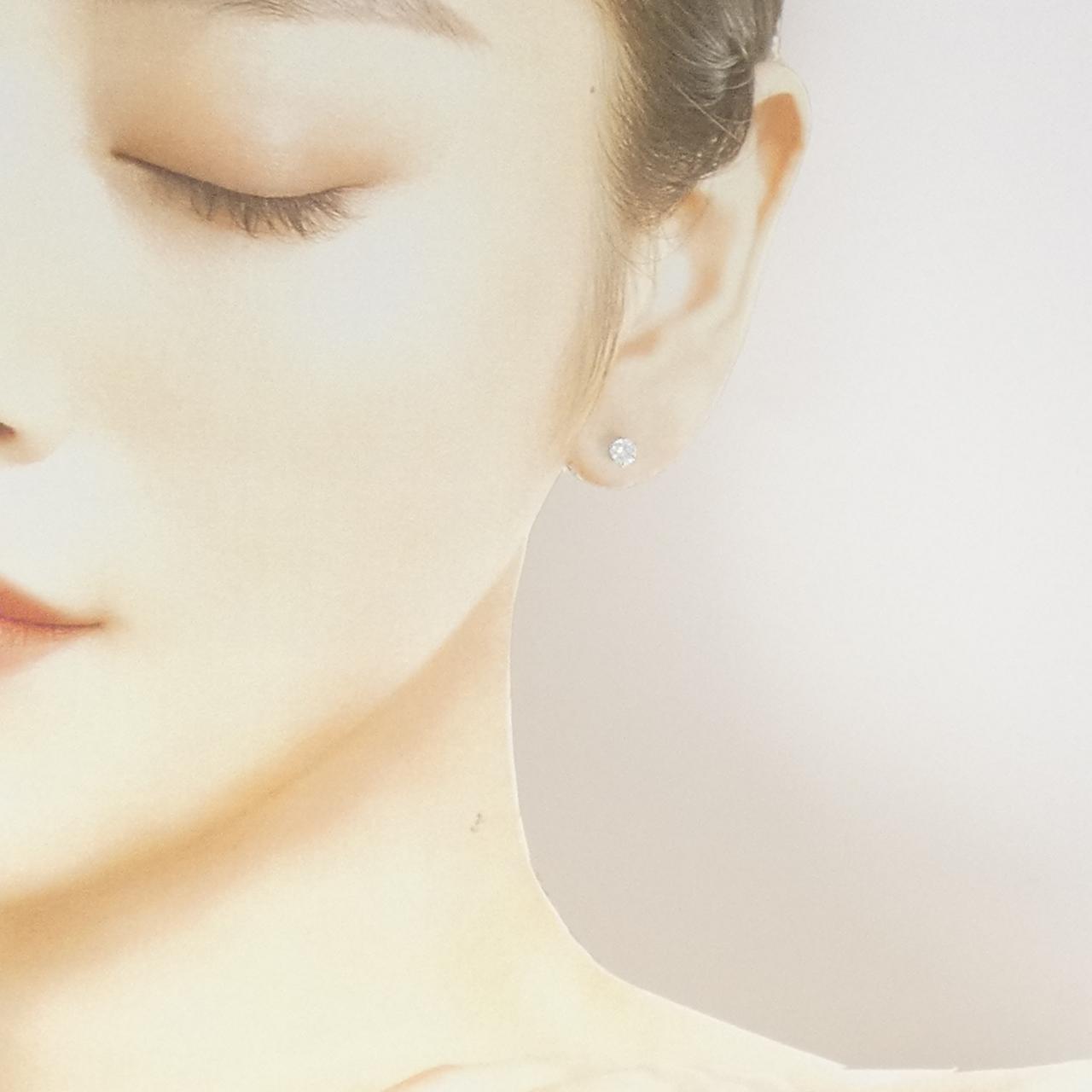 PT900 ダイヤモンド ピアス 0.227CT 0.228CT D-F SI2 VG-GOOD