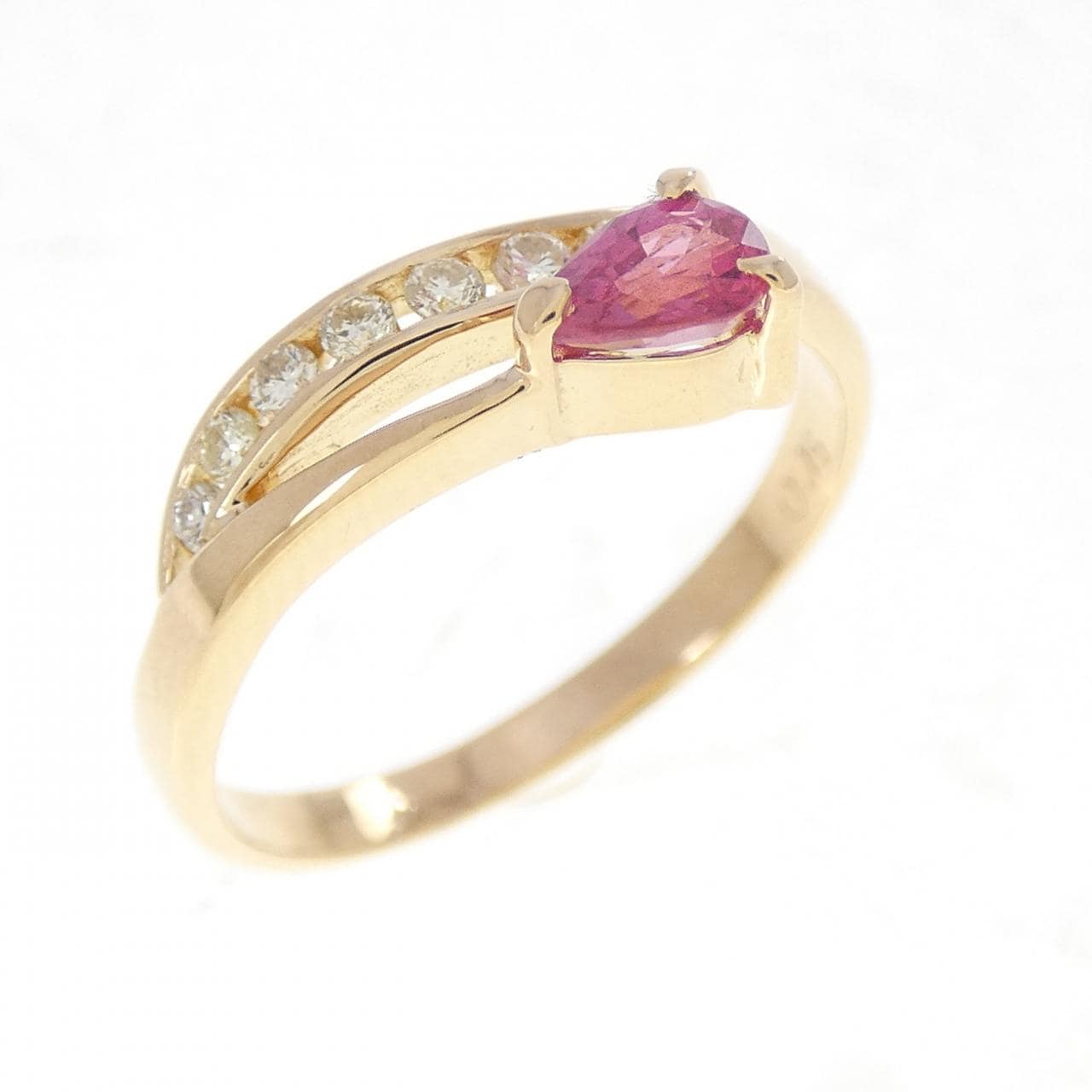 K18YG ルビー リング 0.31CT