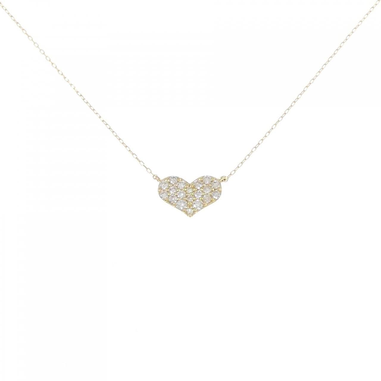 [BRAND NEW] K18YG Heart Diamond Necklace 0.20CT