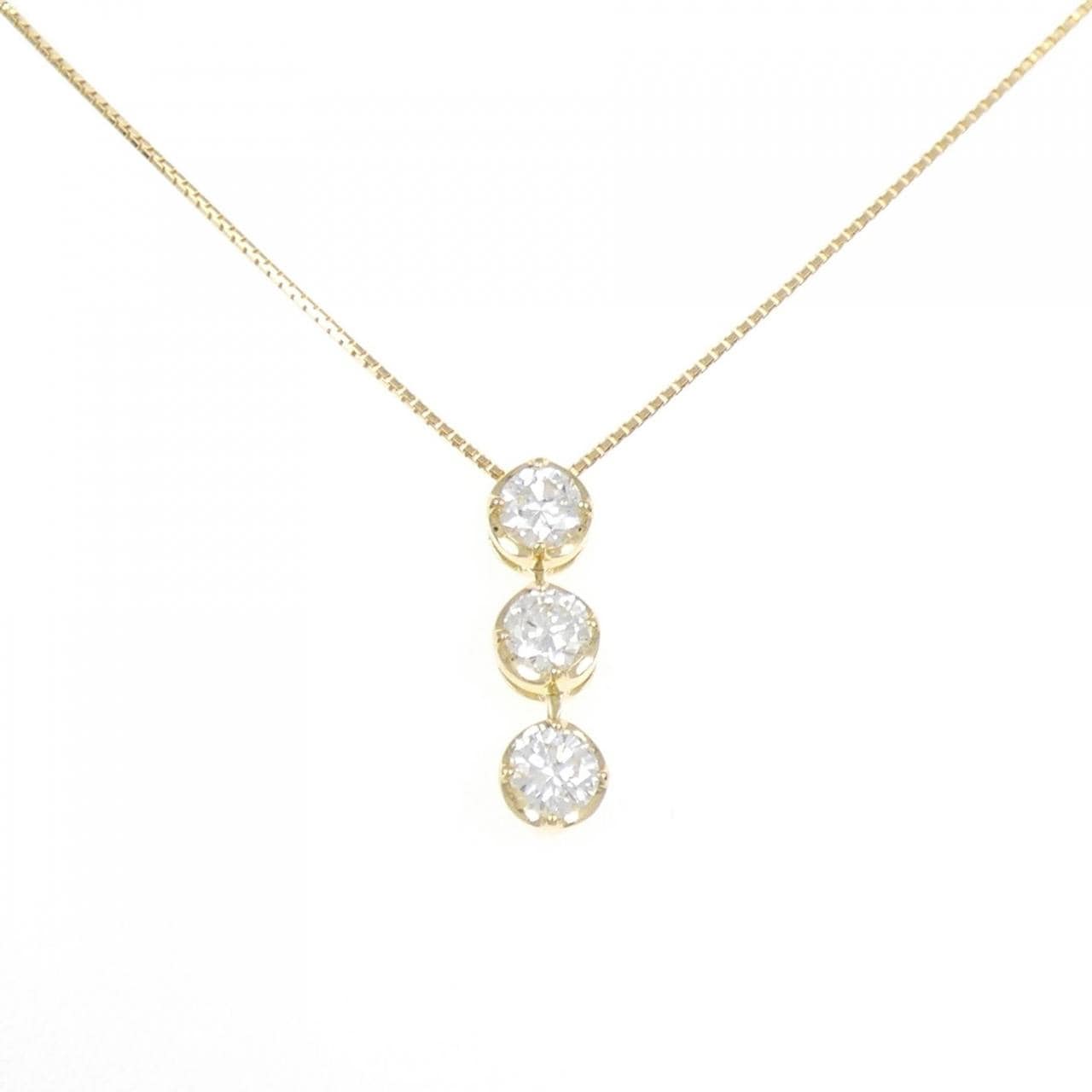 [BRAND NEW] K18YG Diamond Necklace 1.027CT G SI2 Good