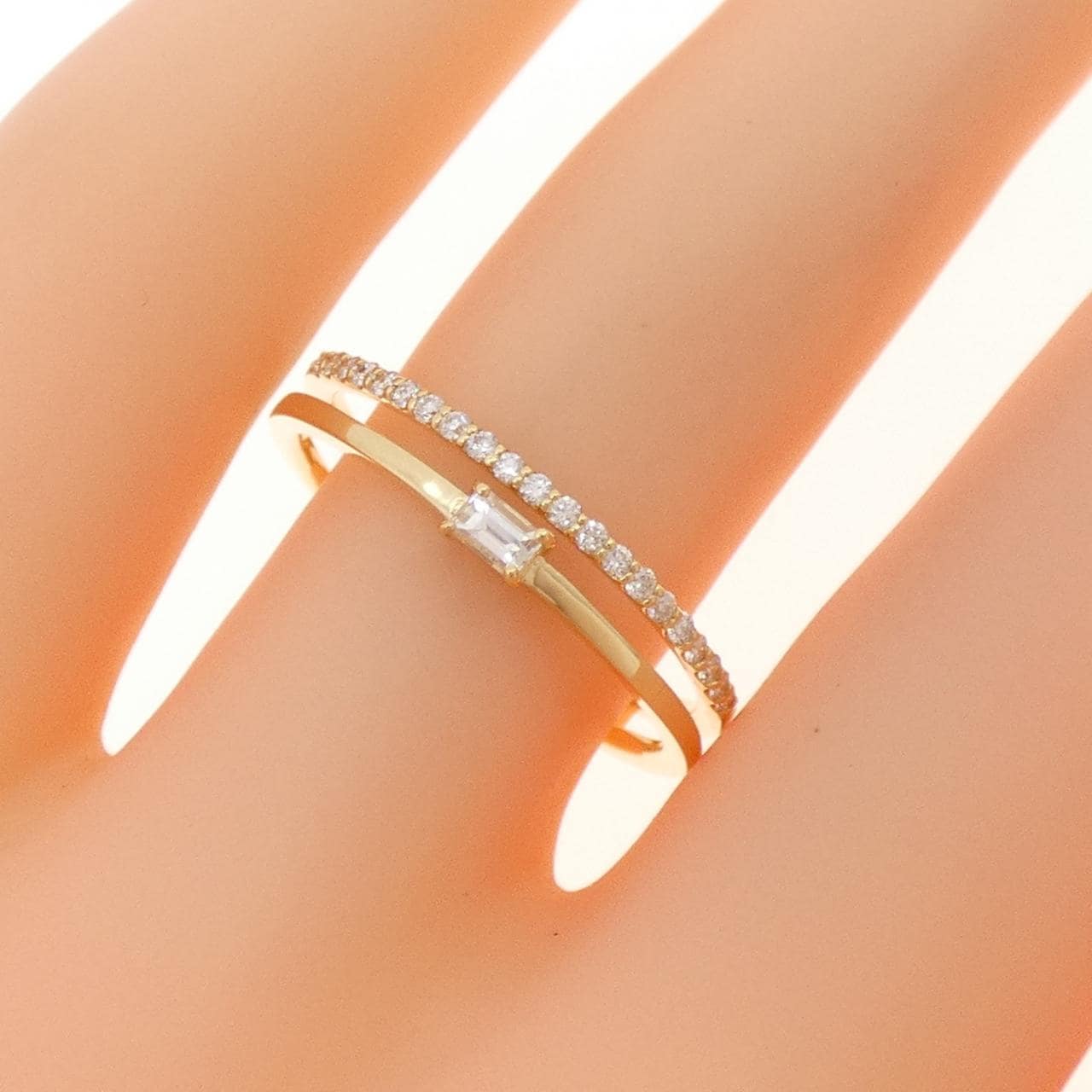 [BRAND NEW] K18YG Diamond ring 0.17CT