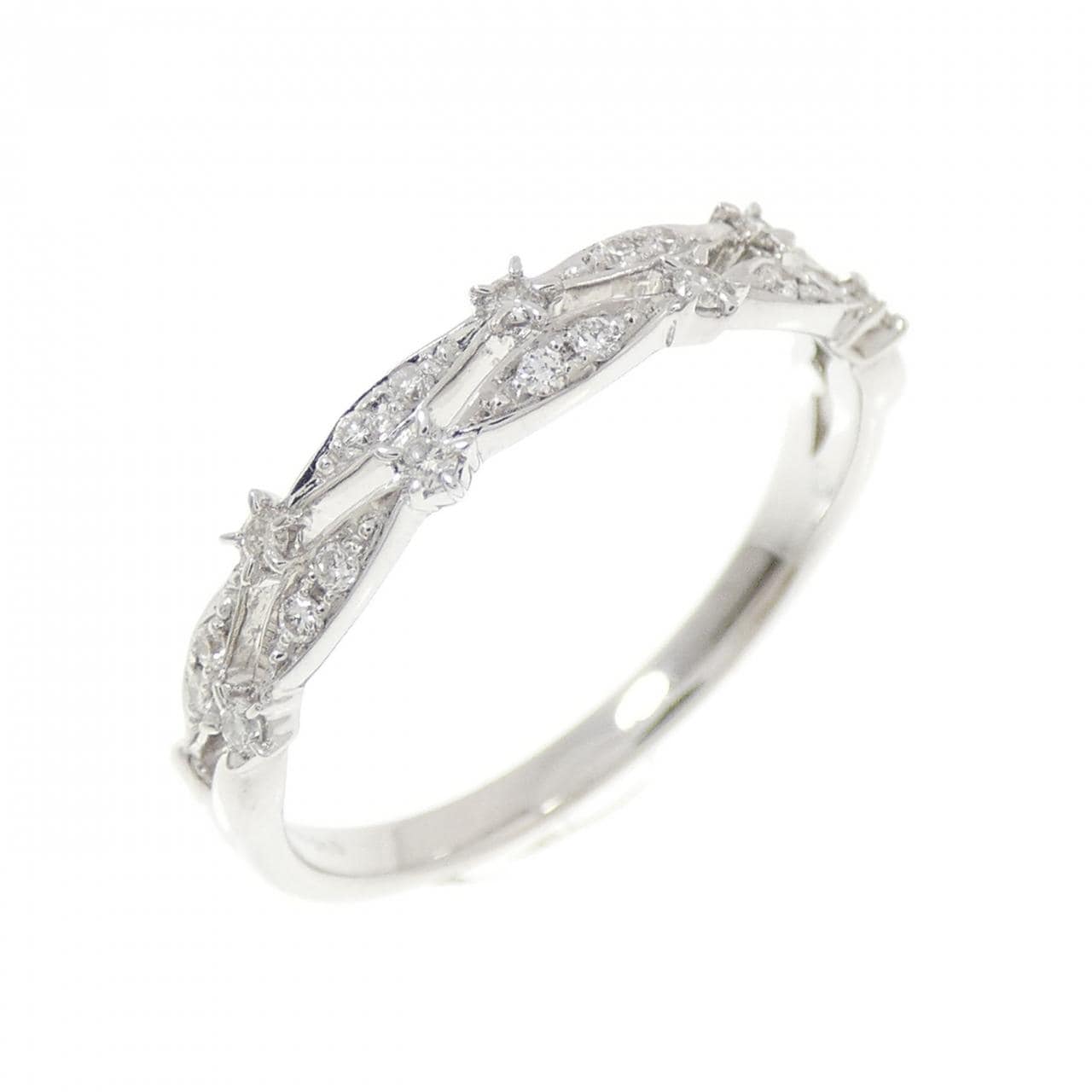 K18WG ダイヤモンド リング 0.10CT