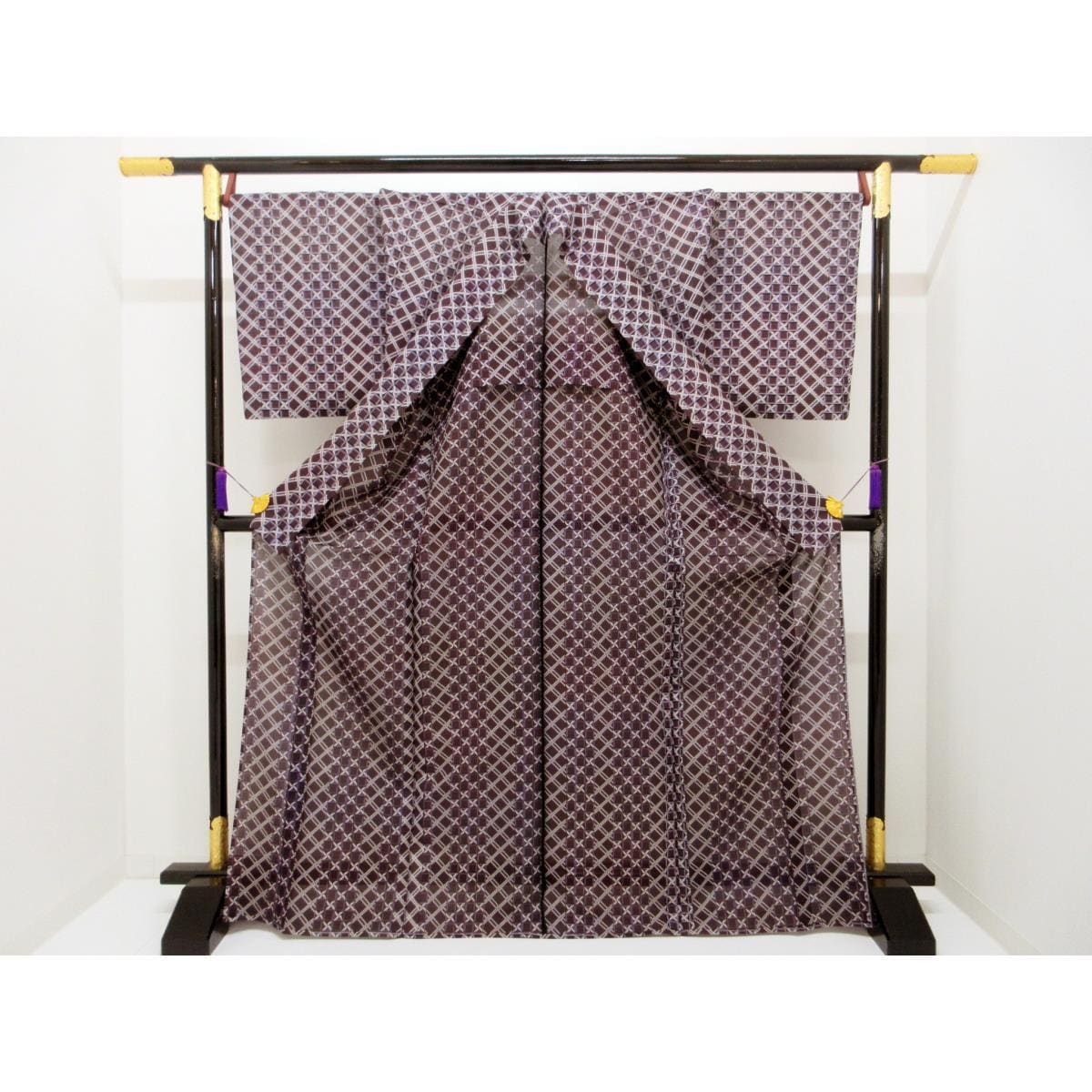 Single layer summer striped Ooshima Tsumugi