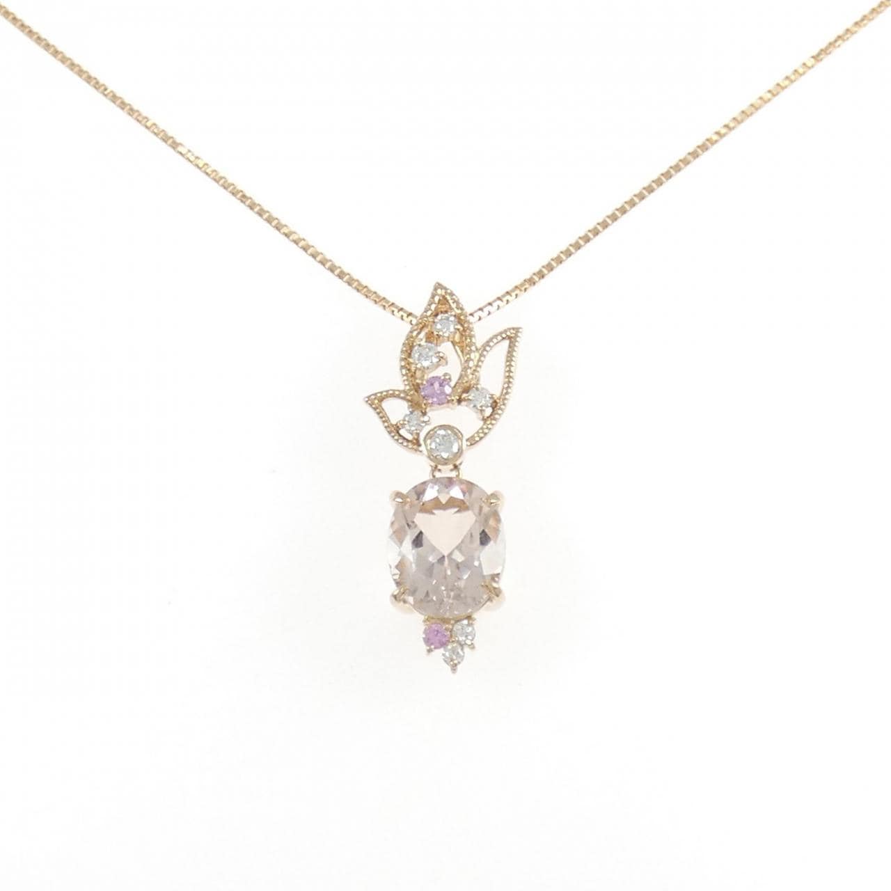 K18PG モルガナイト ネックレス 2.30CT