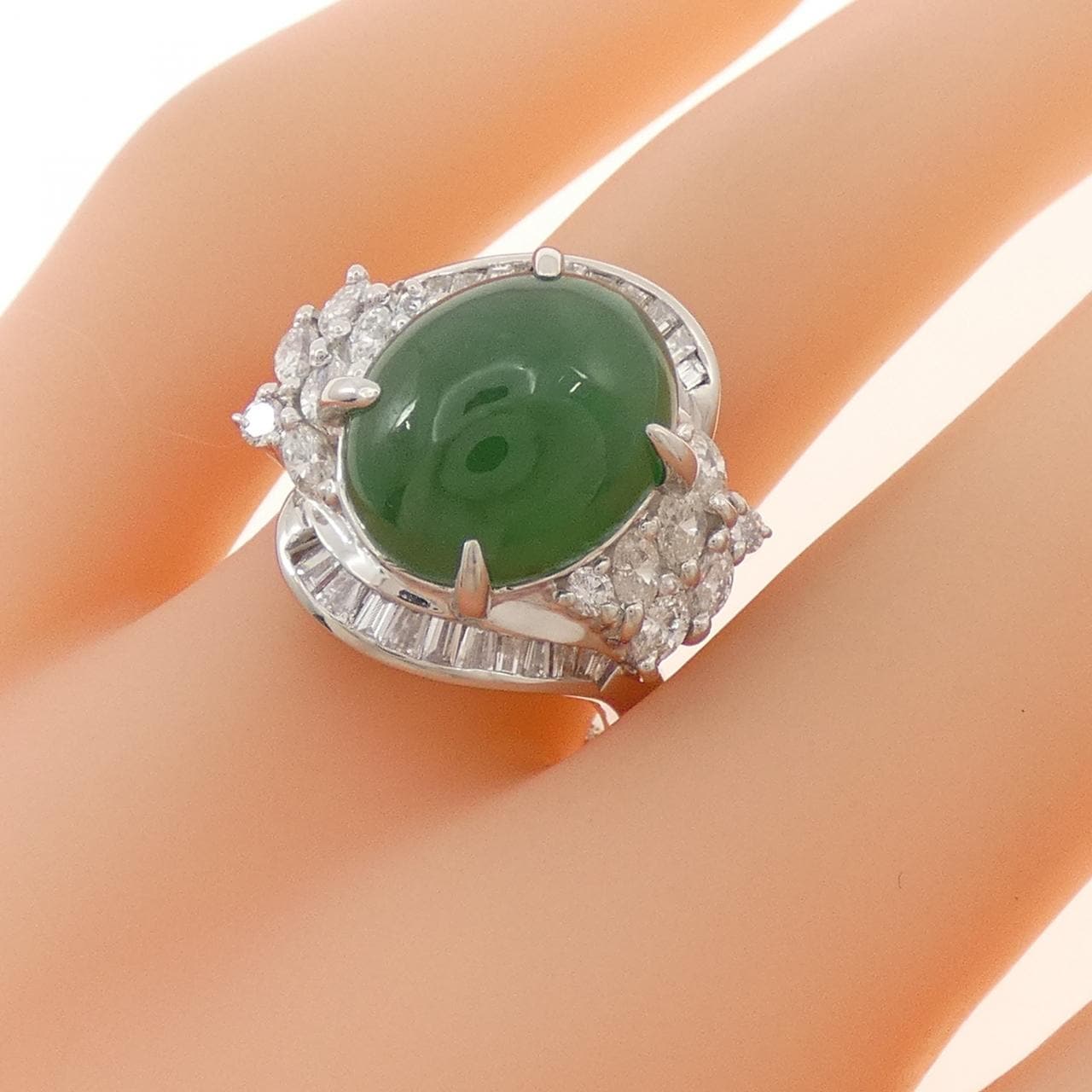 PT900 ヒスイ リング 7.501CT