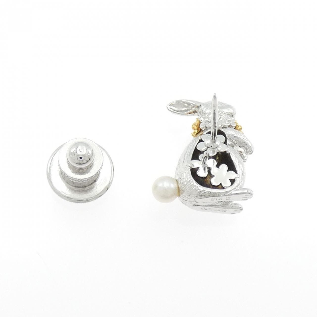 ミキモト ラビット アコヤパール ブローチ 3.8mm