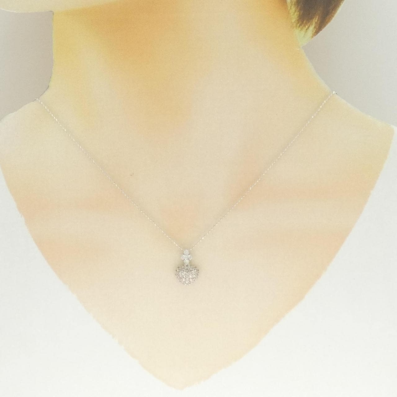 カサハラ マスミ ハート ダイヤモンド ネックレス 0.50CT