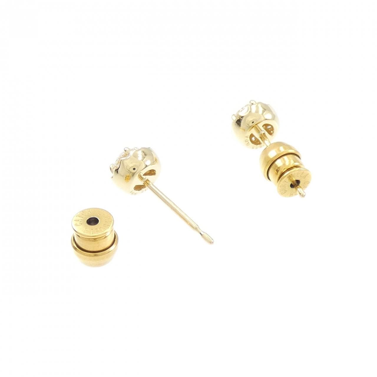 [再加工款] K18YG/ST鑽石耳環 0.219CT 0.233CT D VS2 VG