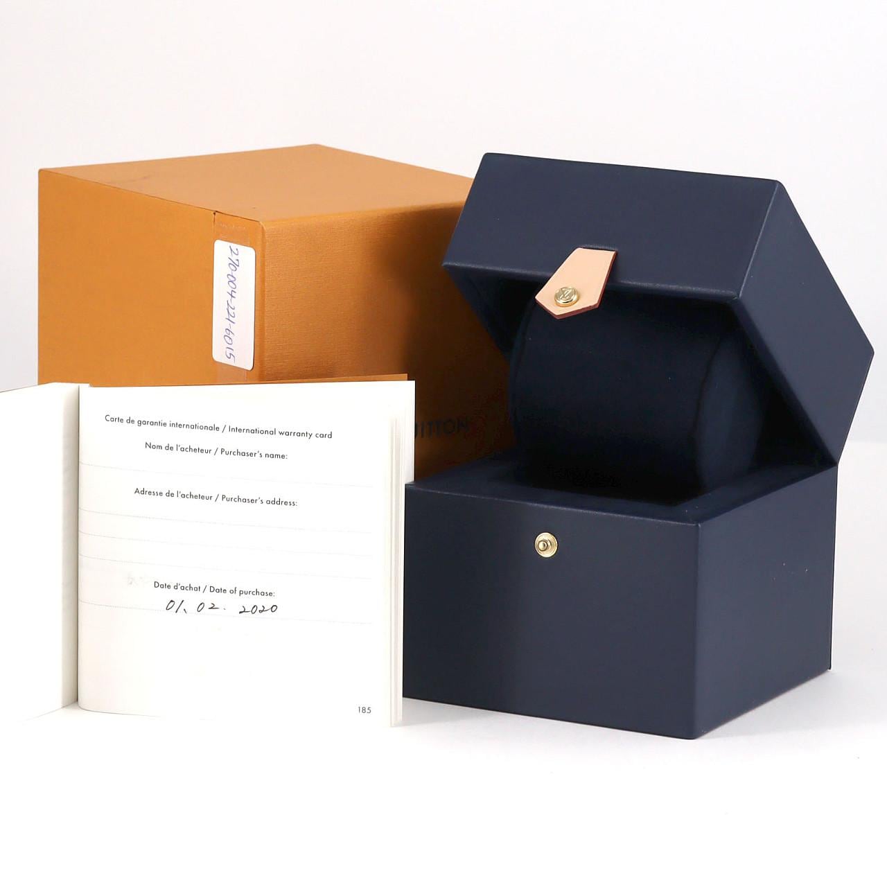 ルイヴィトン タンブールGMダミエグラフィットクロノグラフ QA094 SS クォーツ