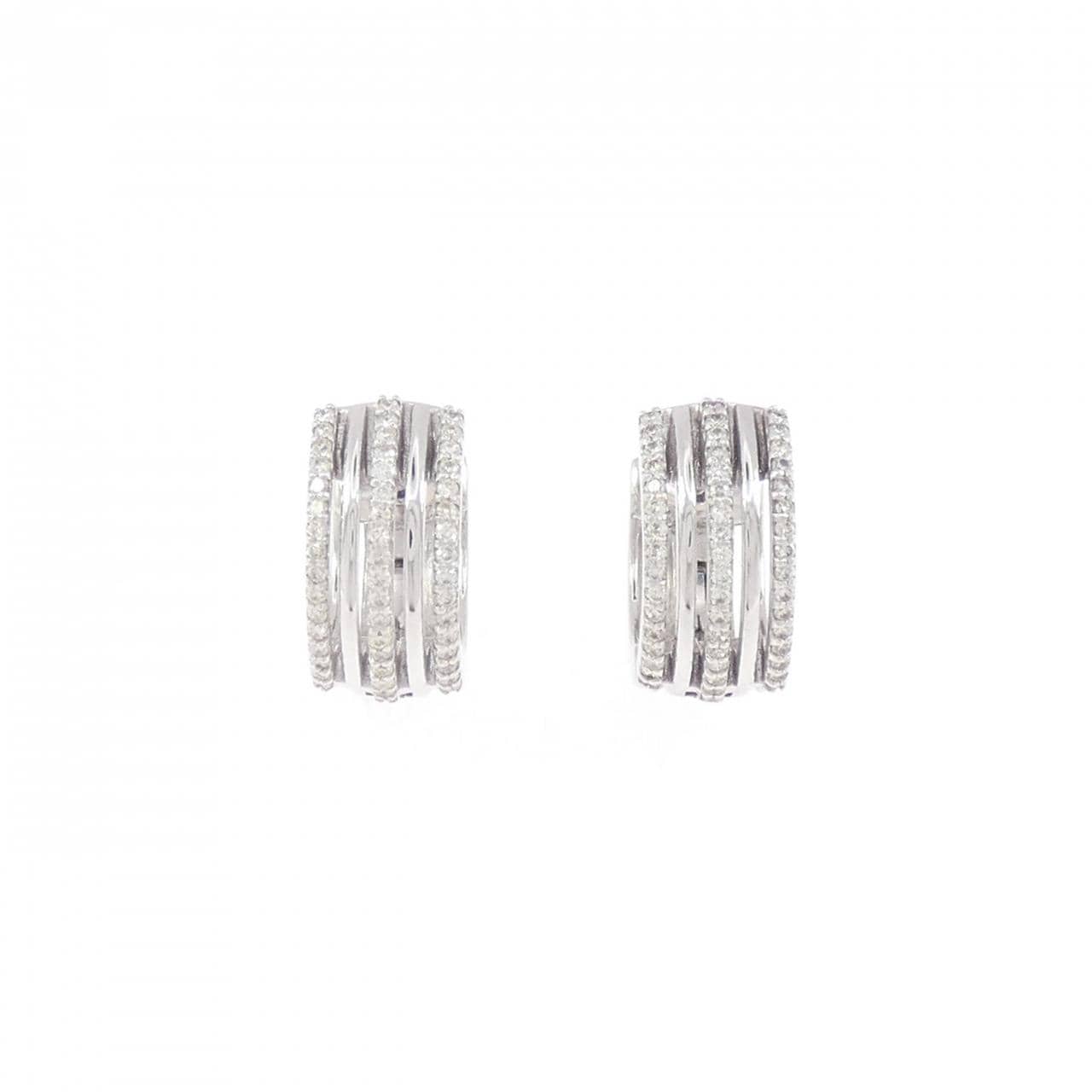 K18WG ダイヤモンド ピアス 0.40CT