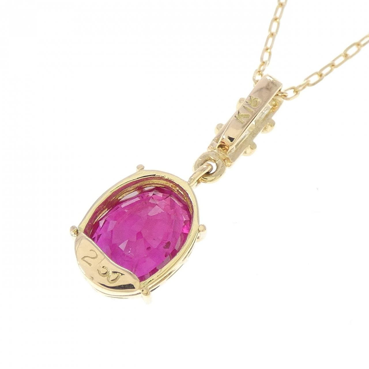 K18YG ルビー ネックレス 2.50CT