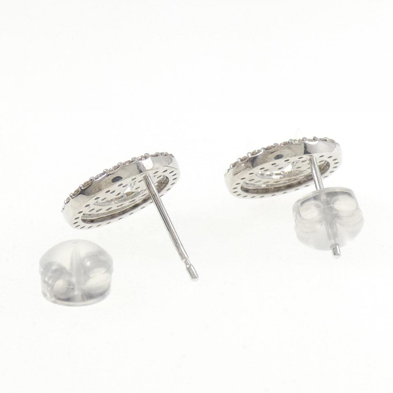 K18WG スマイル ダイヤモンド ピアス 0.60CT