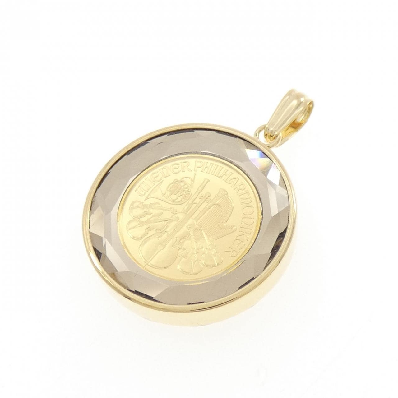 K18YG(枠) コイン ペンダント