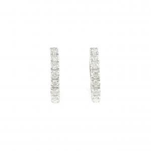 PT900 ダイヤモンド フープ ピアス 0.30CT