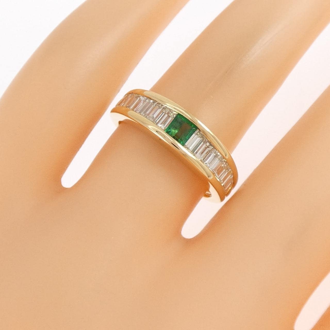 K18YG エメラルド リング 0.25CT