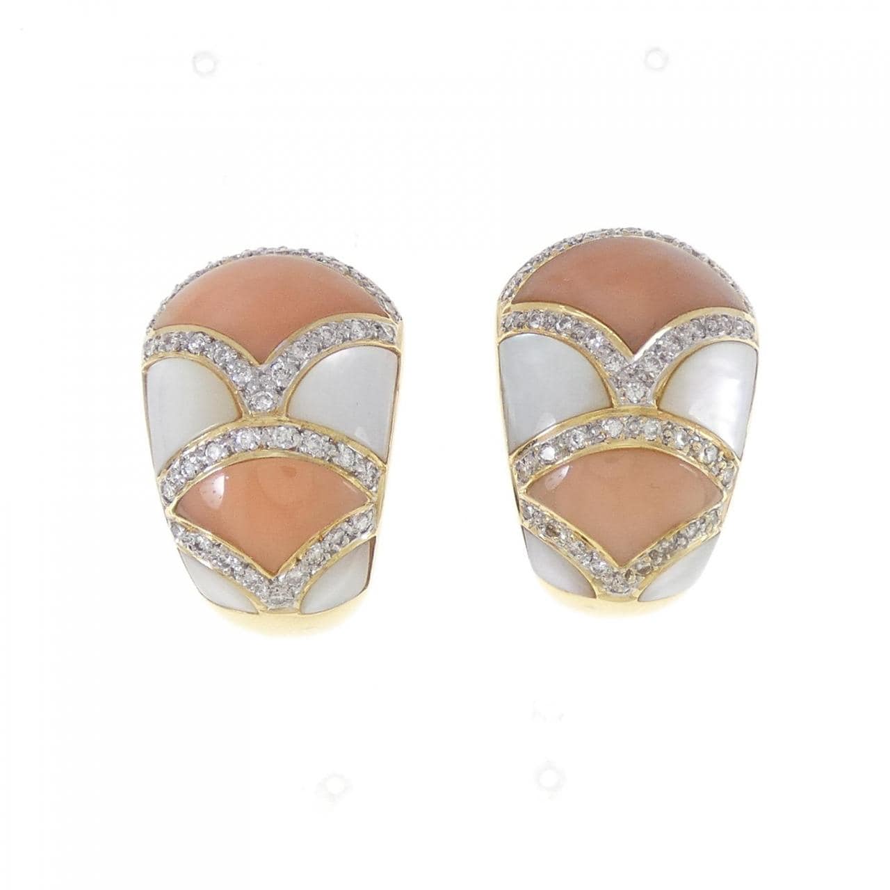K18YG/K18WG colored stone earrings