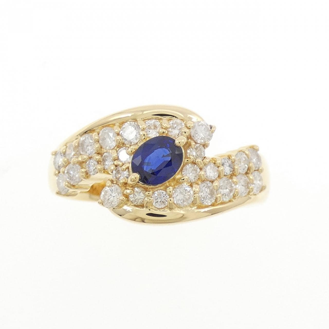 K18YG サファイヤ リング 0.44CT