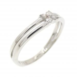 PT900 フラワー ダイヤモンド リング 0.08CT