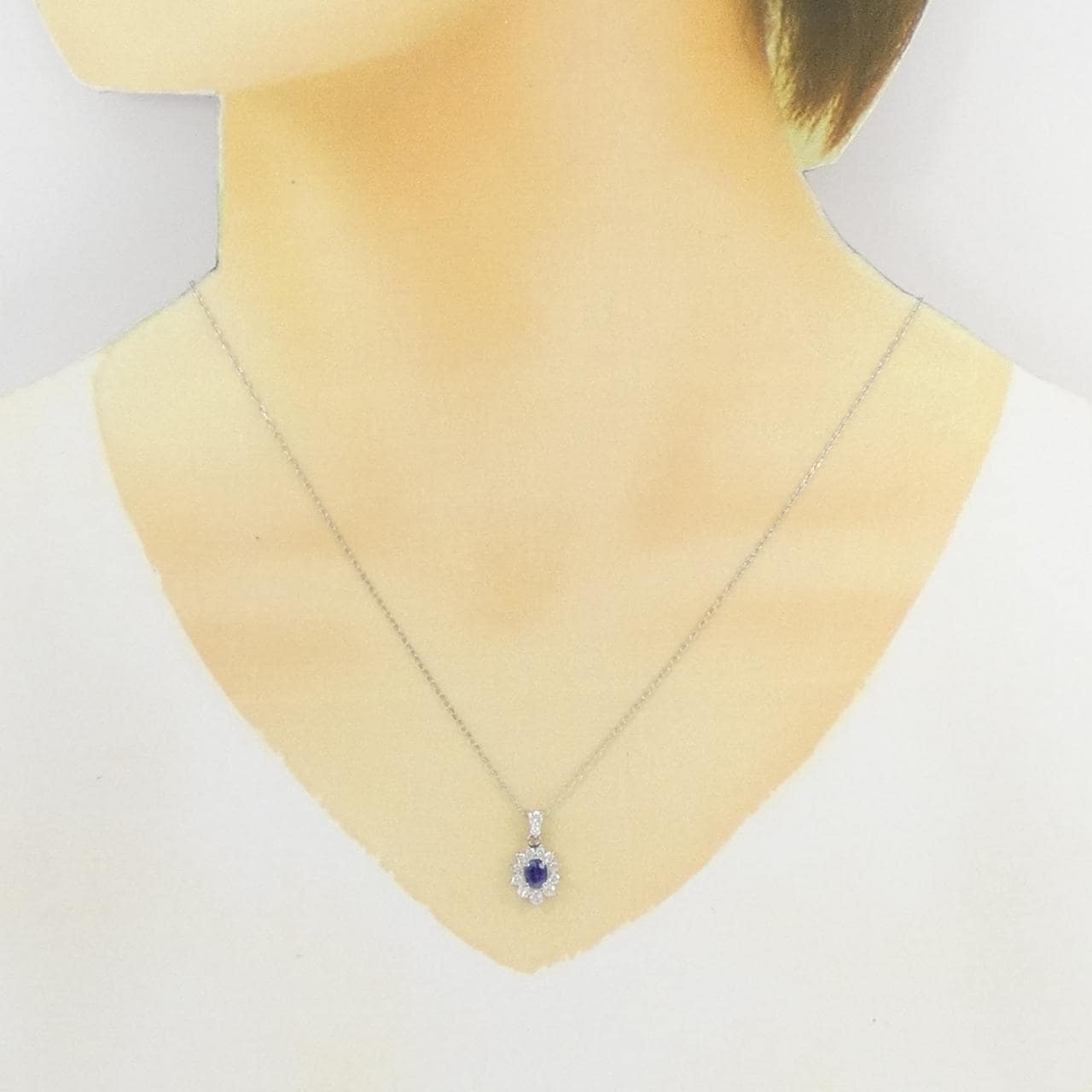 PT900/PT850蓝宝石项链0.58CT