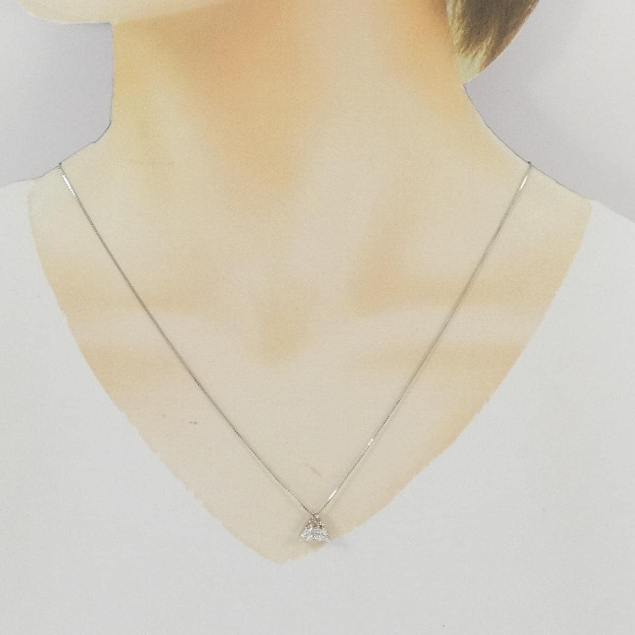 K18WG ダイヤモンド ネックレス 0.30CT