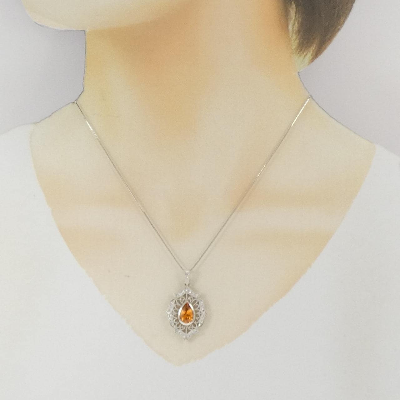 PT900/PT850 ガーネット ネックレス 2.41CT