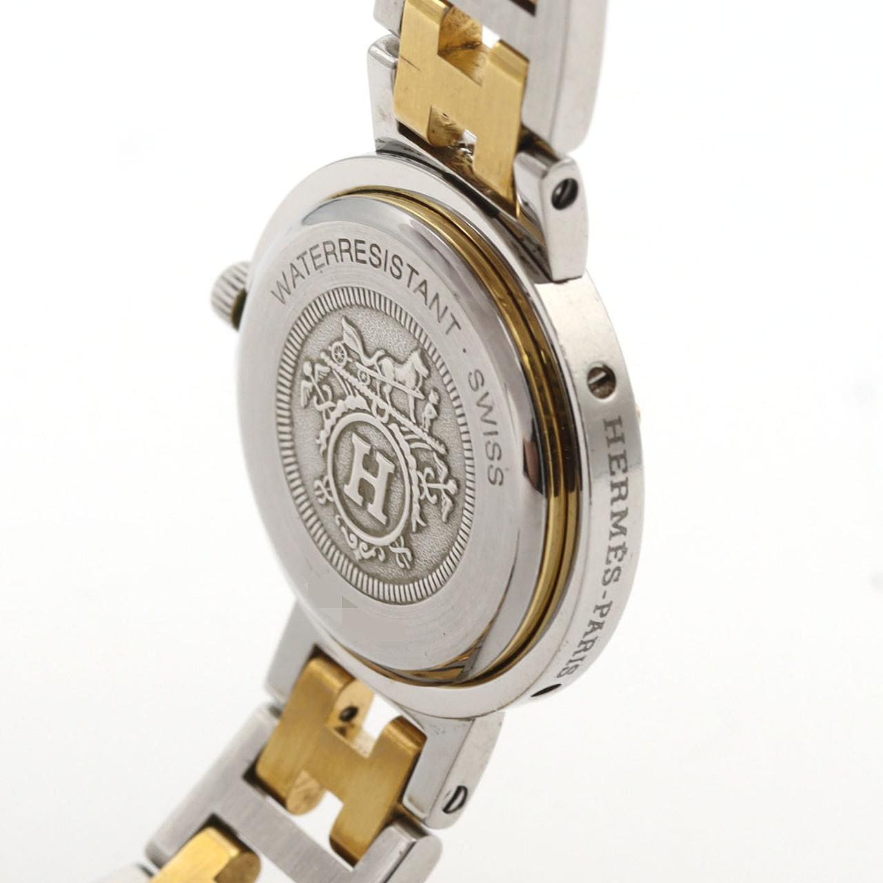 【ノーメンテナンス還元価格】エルメス クリッパー コンビ SSxGP クォーツ