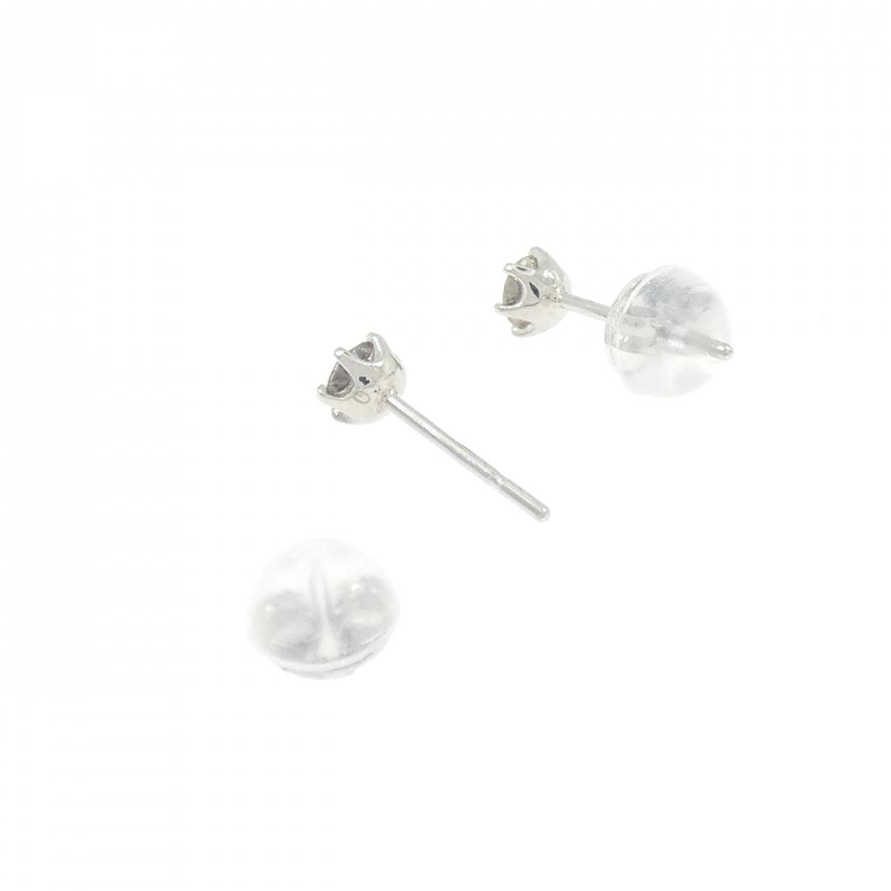 PT900 ソリティア ダイヤモンド ピアス 0.22CT