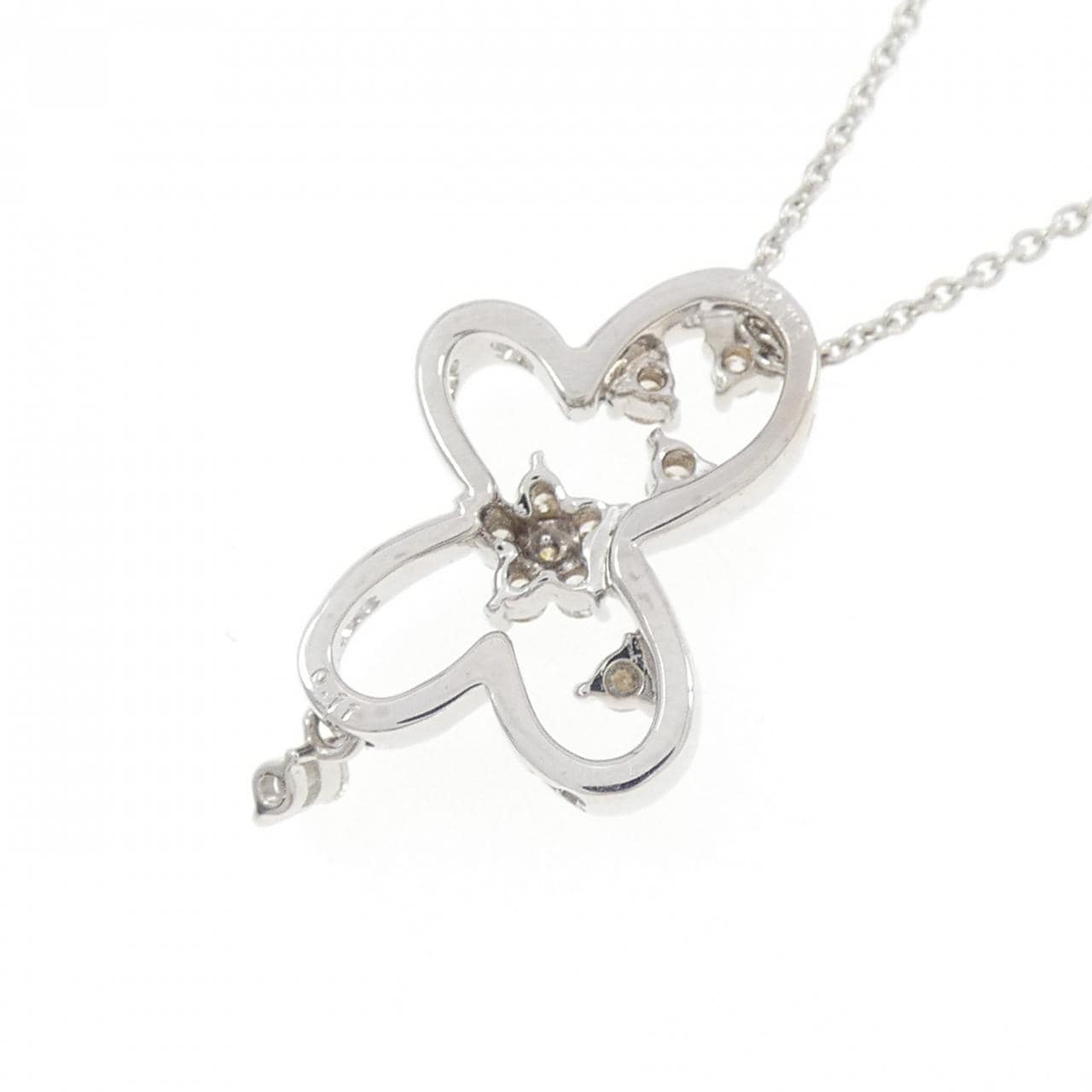 K18WG ダイヤモンド ネックレス 0.11CT