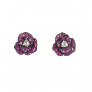 セイレーン　アズーロ ルビー ピアス 0.80CT