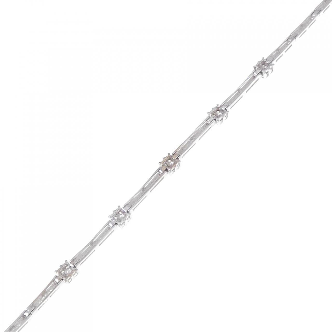 K18WG Diamond bracelet 0.26CT