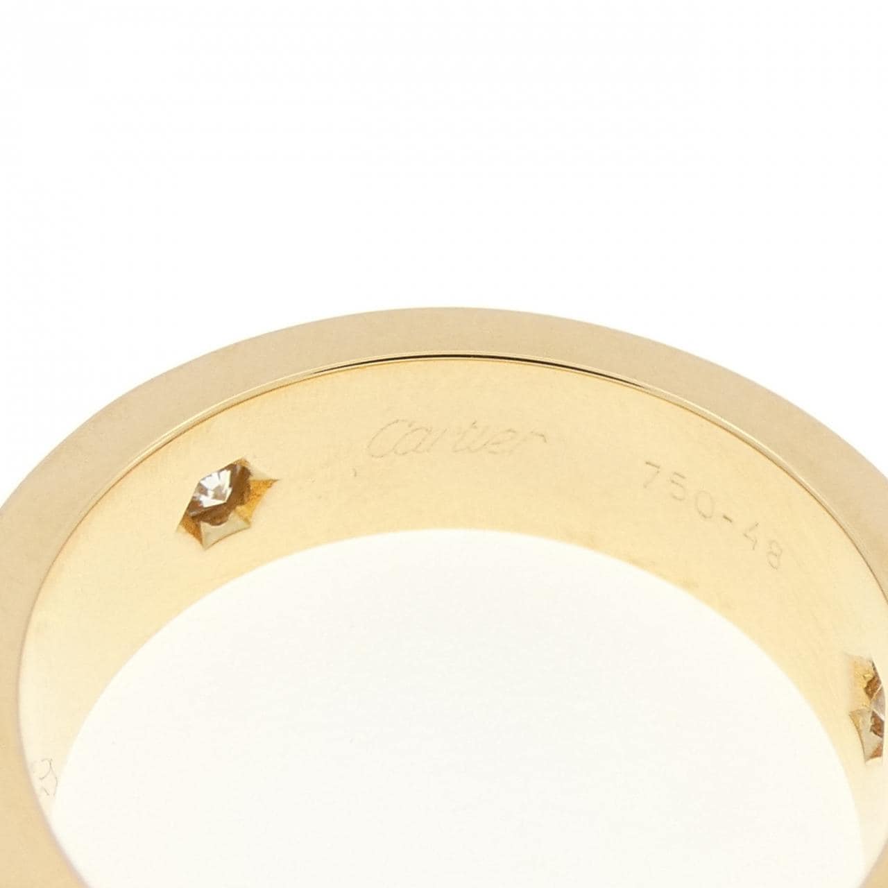 CARTIER LOVE half diamond ring