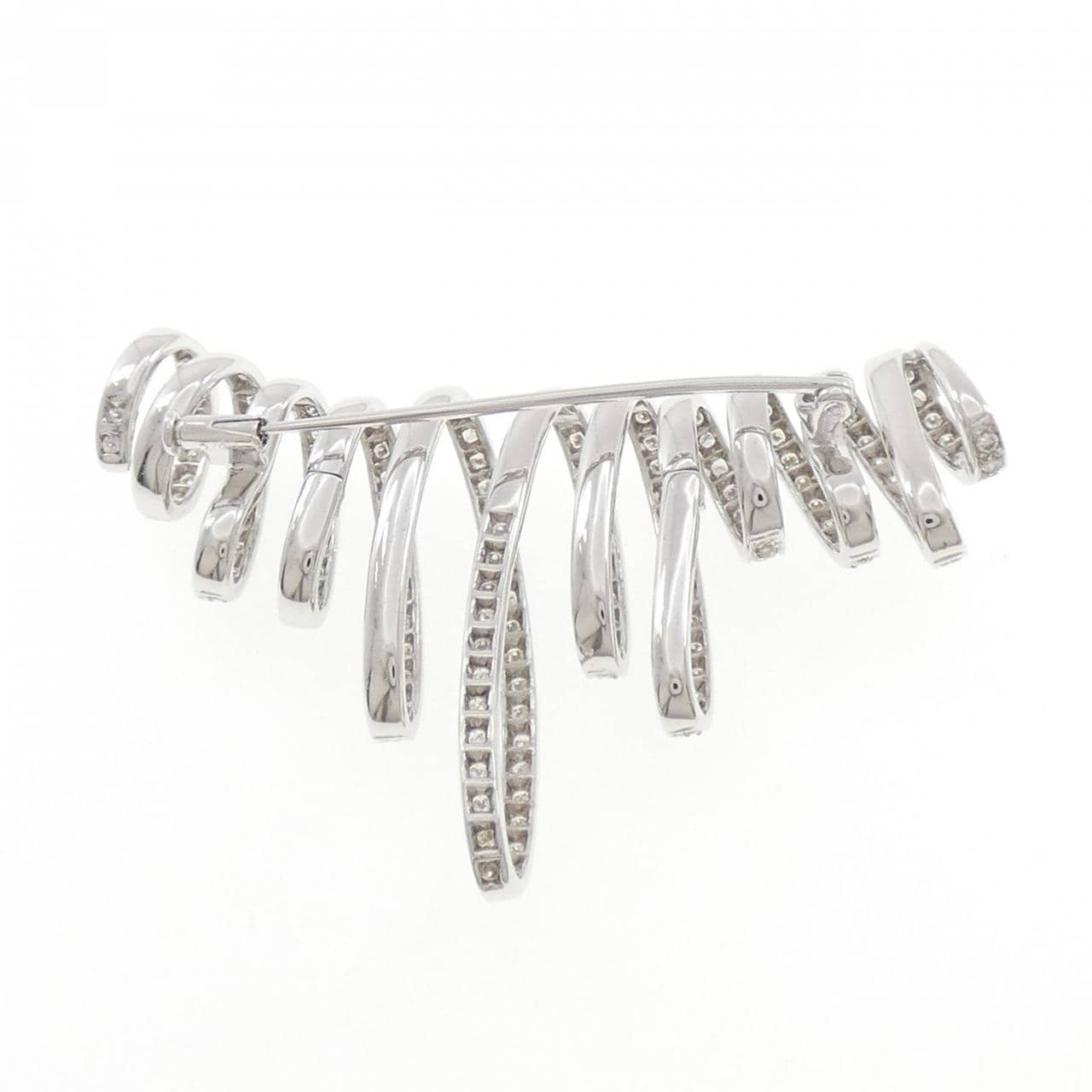 750WG ダイヤモンド ブローチ 1.91CT