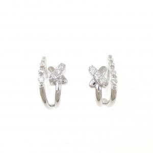 K18WG ダイヤモンド ピアス 0.14CT