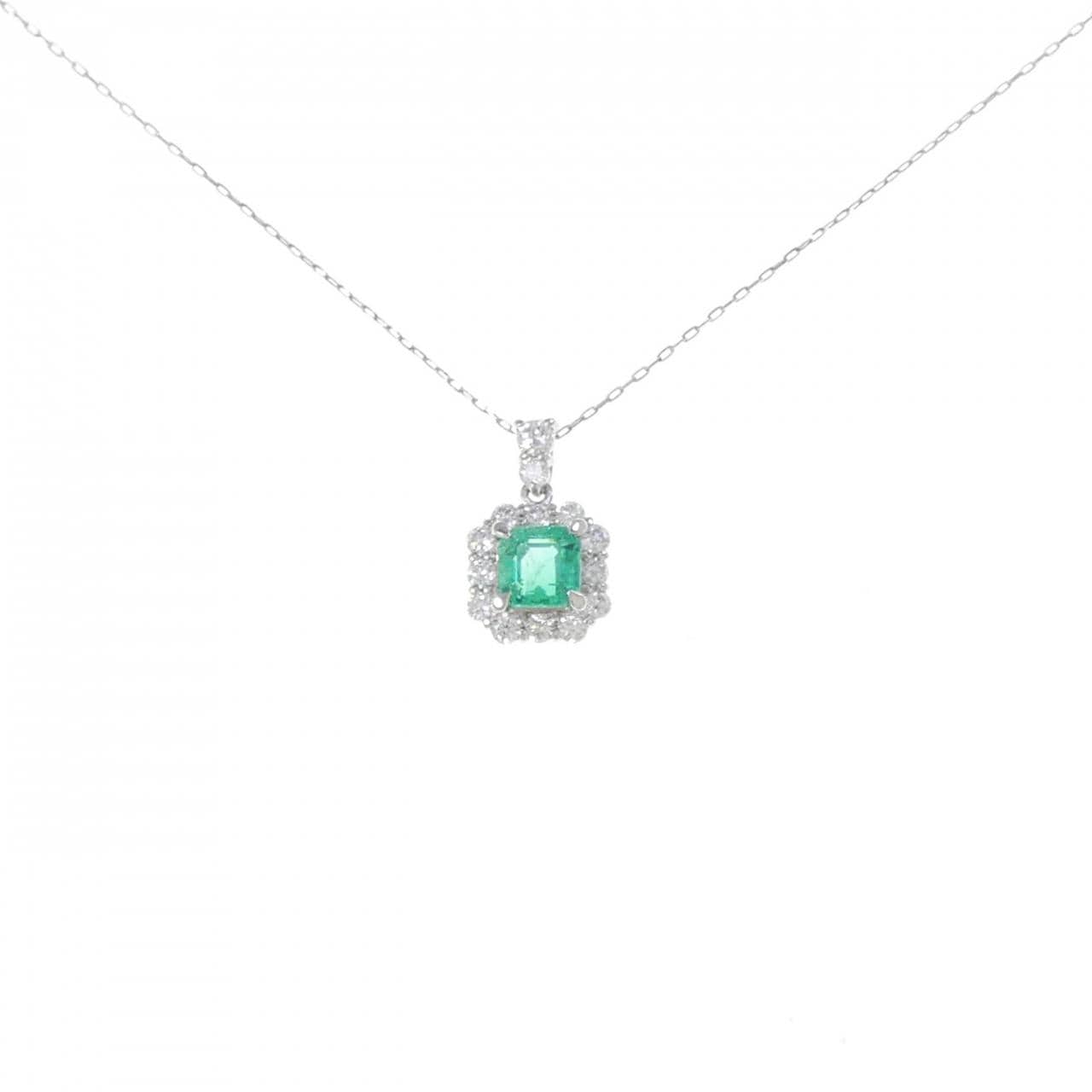 PT900 エメラルド ネックレス 0.67CT