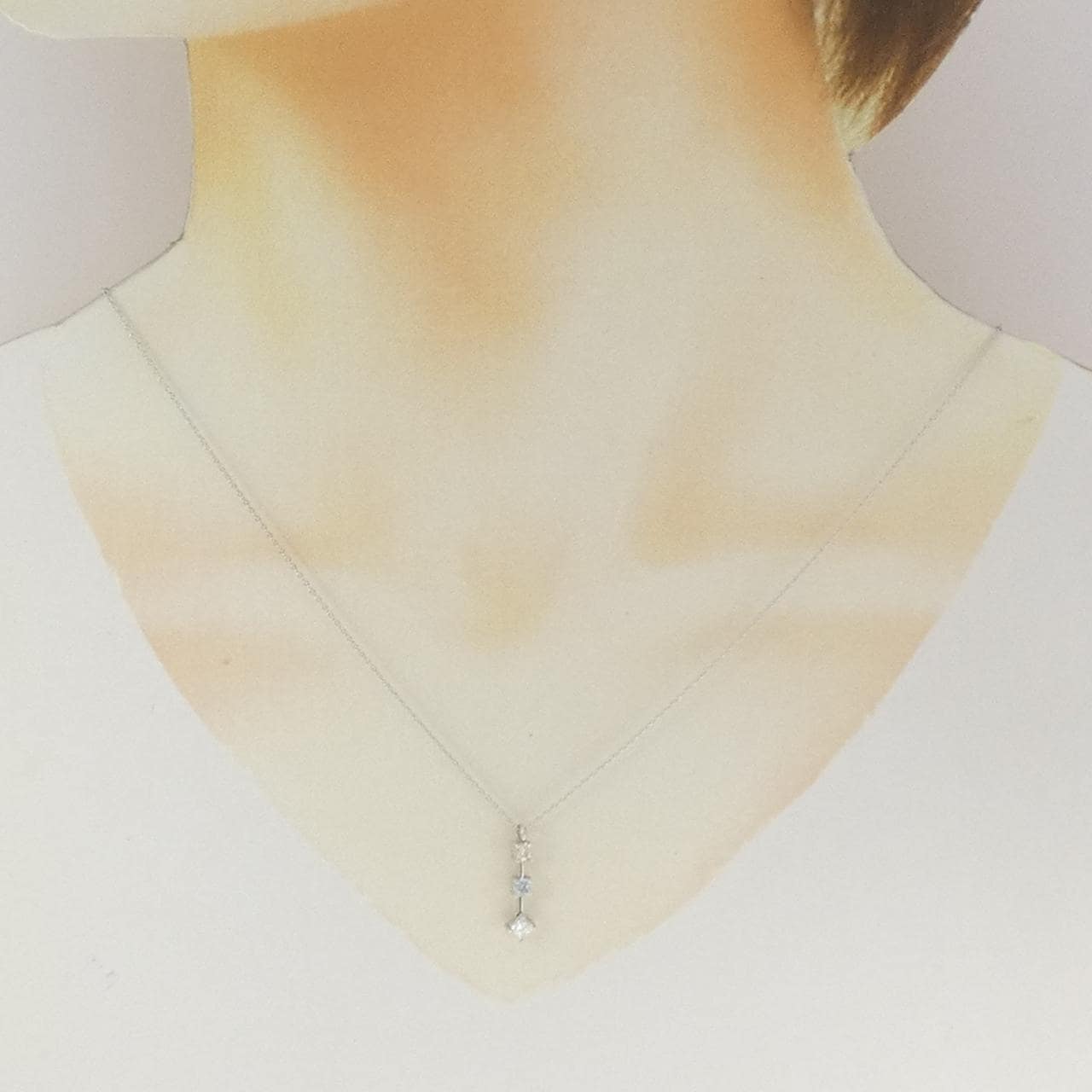 K18WG ダイヤモンド ネックレス 0.406CT