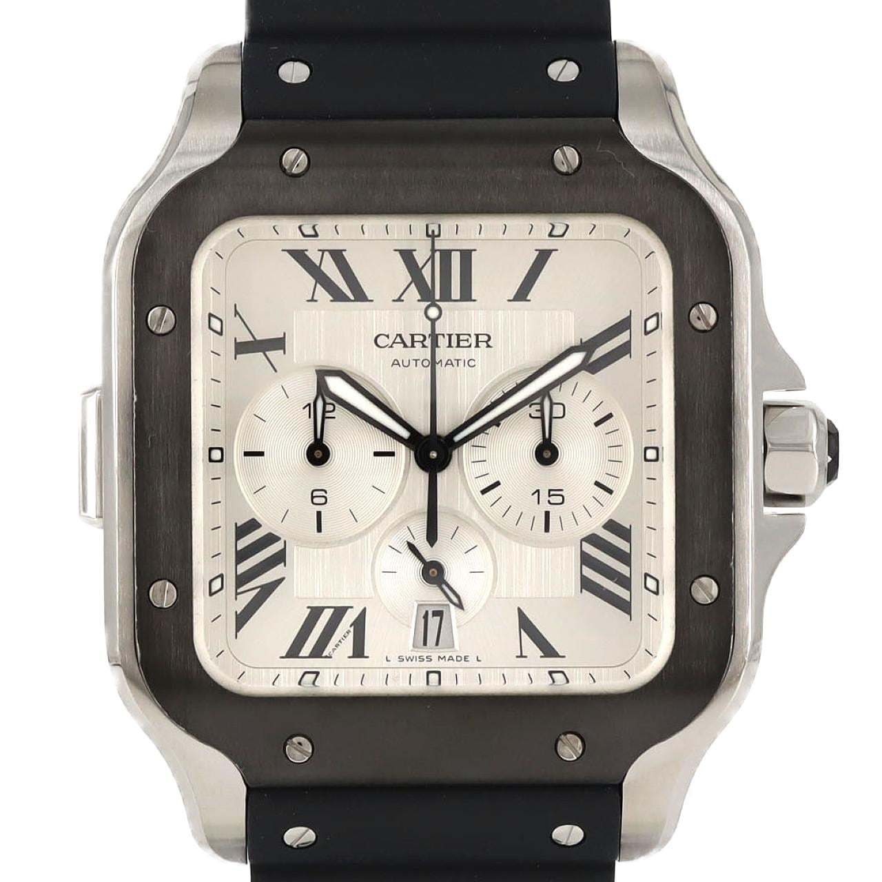 カルティエ サントス･ドゥ･カルティエクロノグラフ XL WSSA0017 SS 自動巻