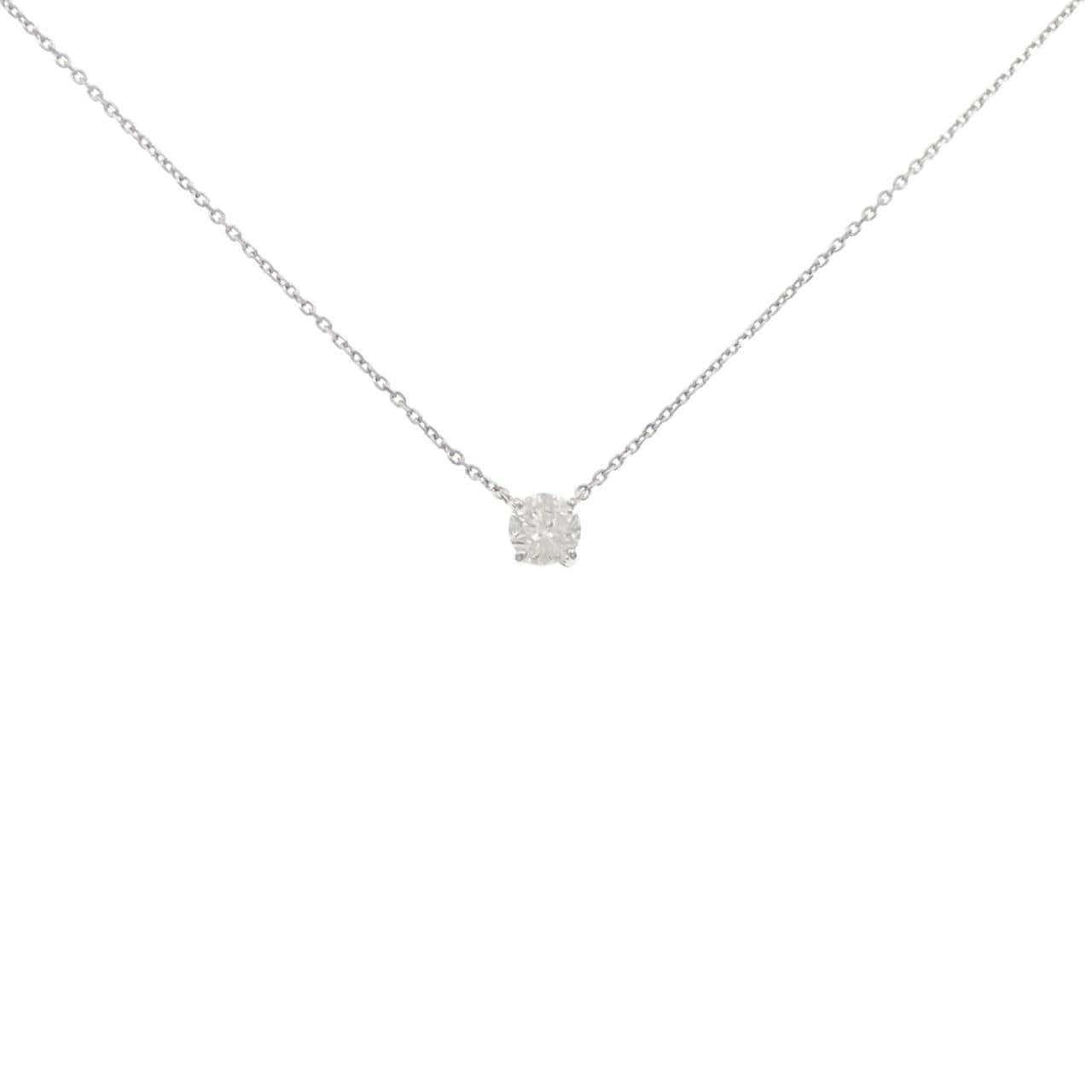 PT900/PT850 ソリティア ダイヤモンド ネックレス 0.321CT