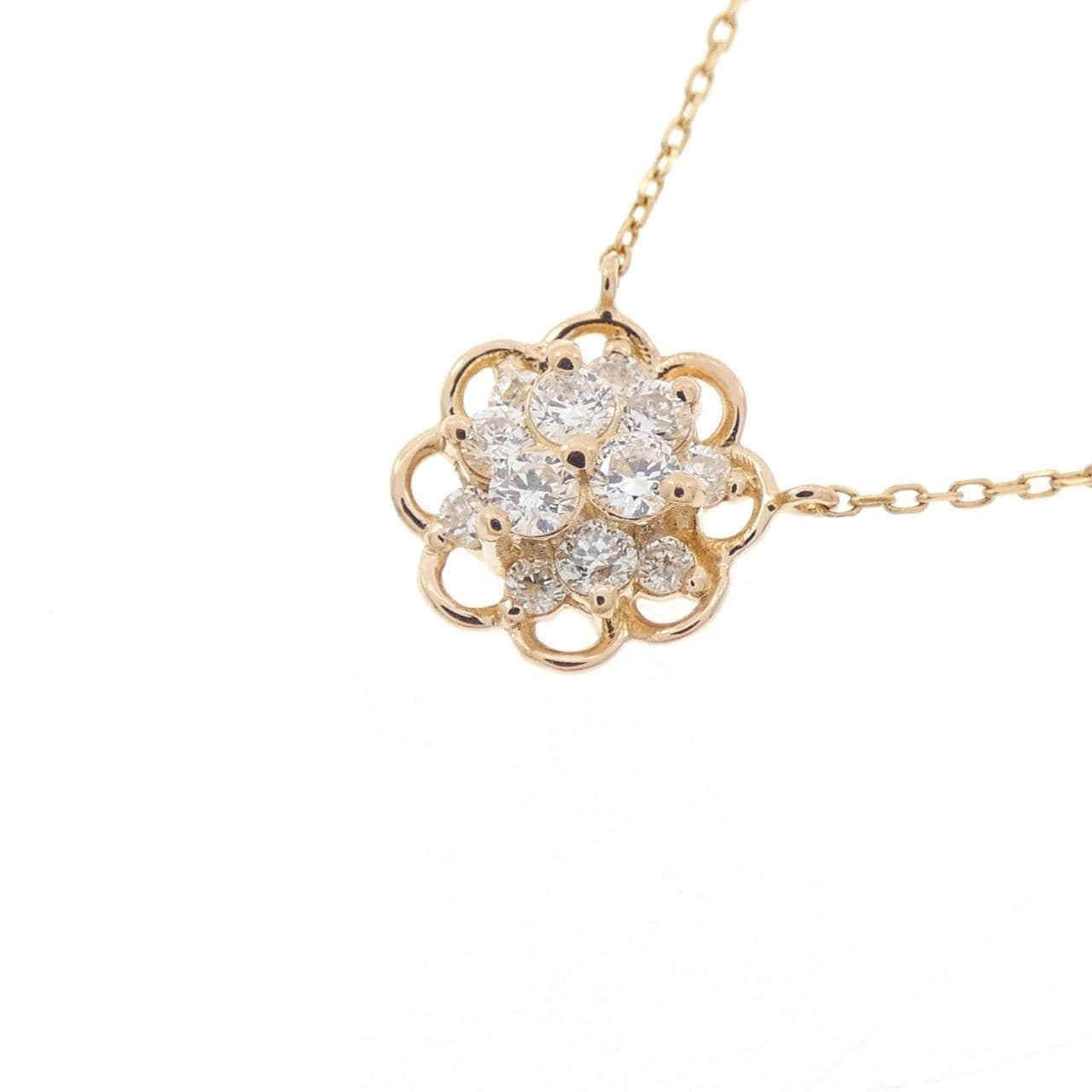 K18PG ダイヤモンド ネックレス 0.17CT