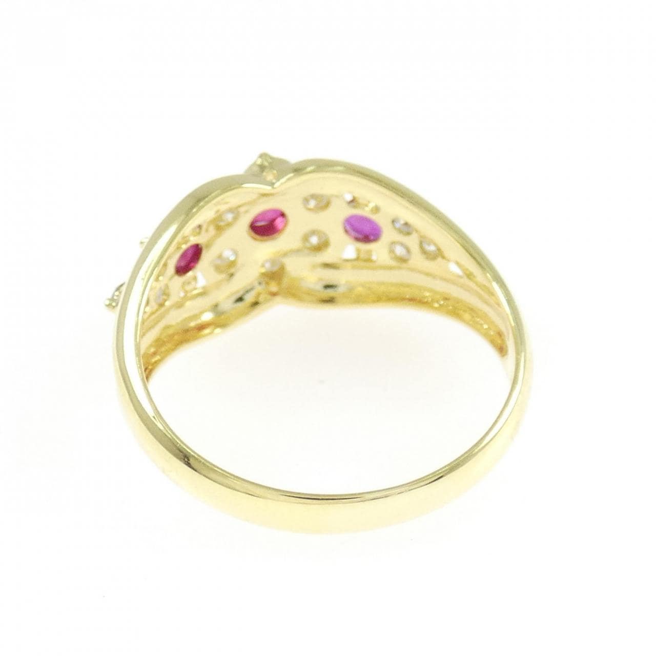 K18YG ルビー リング 0.32CT