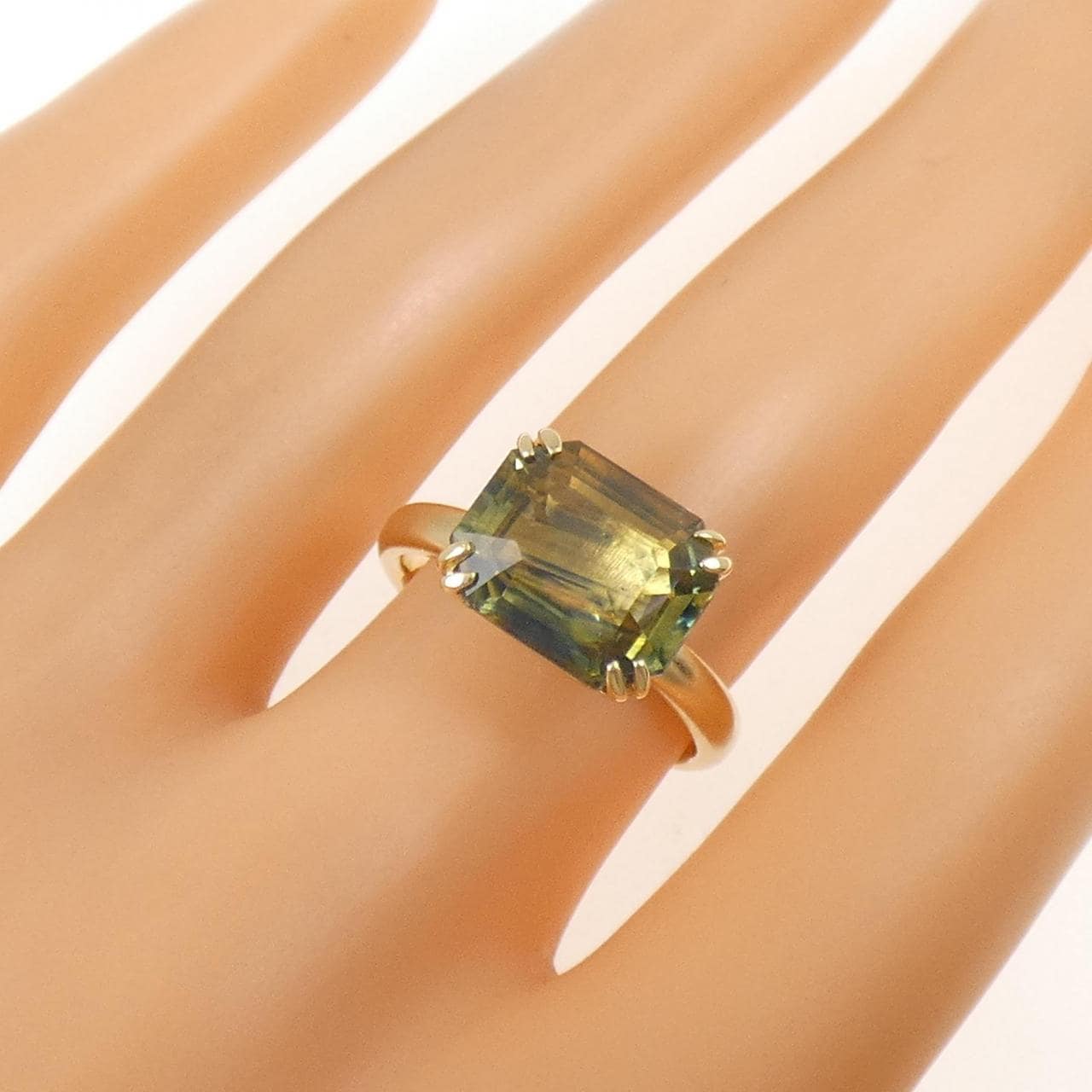 K18YG サファイヤ リング 5.66CT