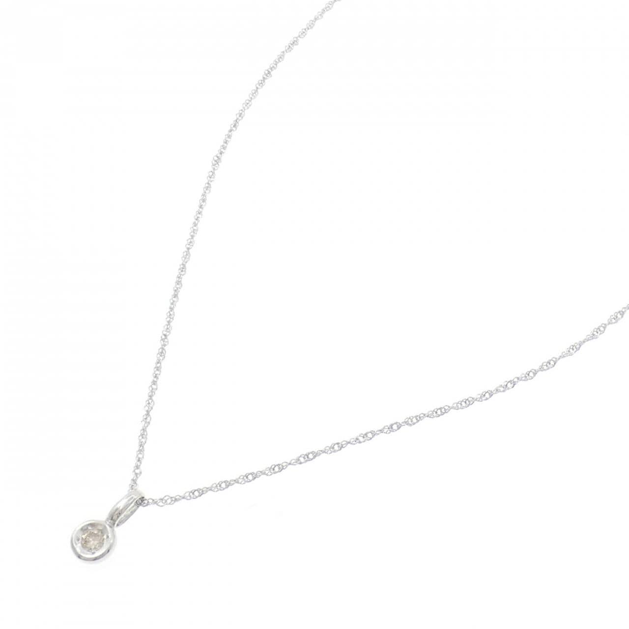K14WG ダイヤモンド ネックレス 0.05CT