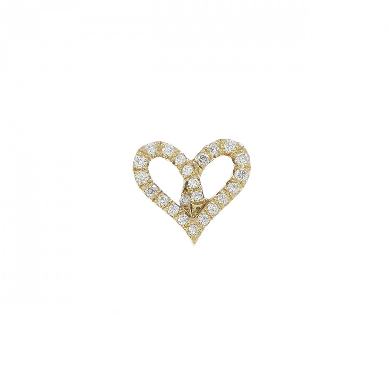 アーカー フィルージュハート ピアス 0.09CT 片耳