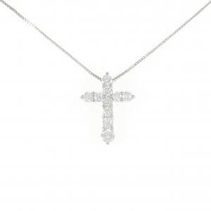 PT900/PT850 クロス ダイヤモンド ネックレス 1.00CT
