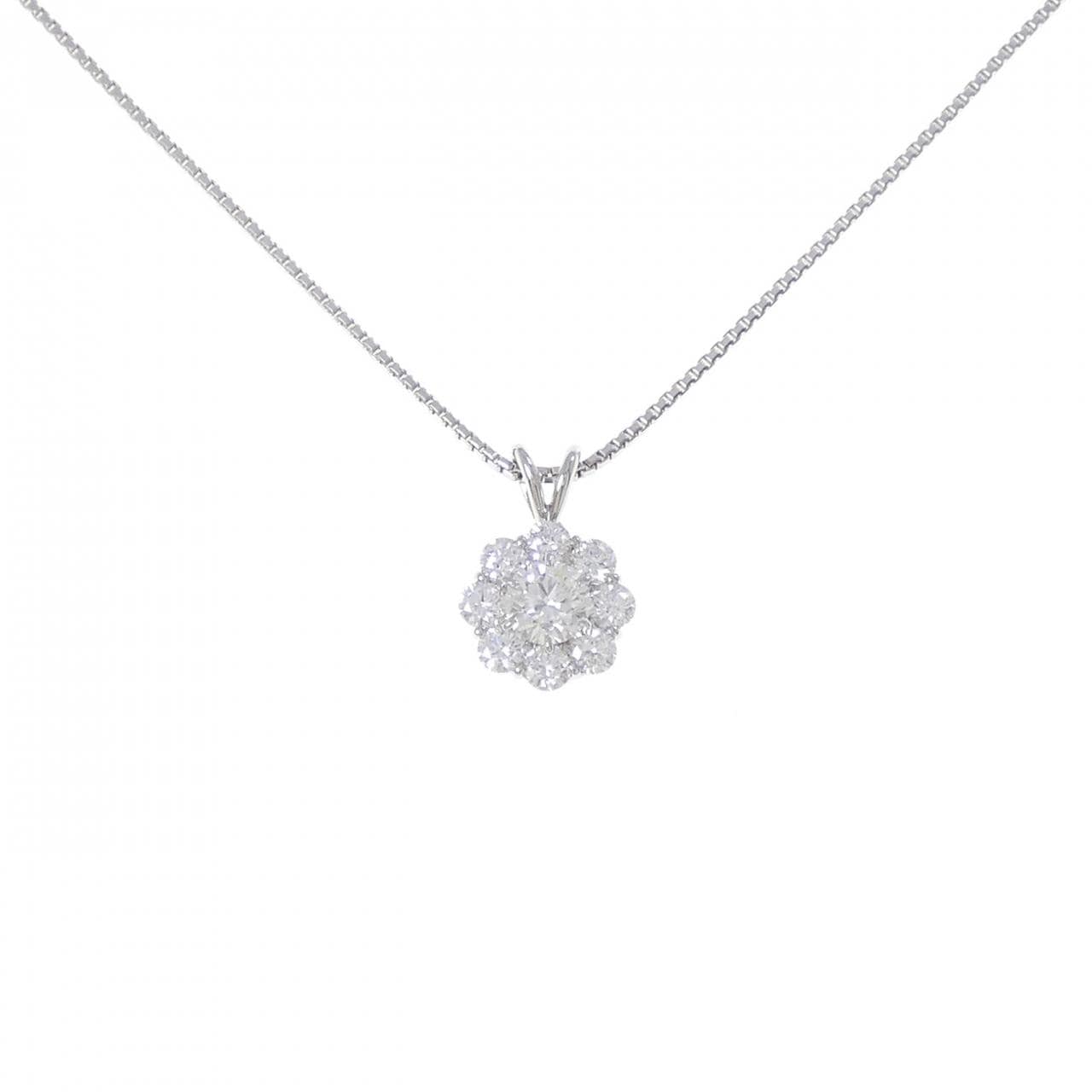 ロイヤル アッシャー フラワー ダイヤモンド ネックレス 0.50CT