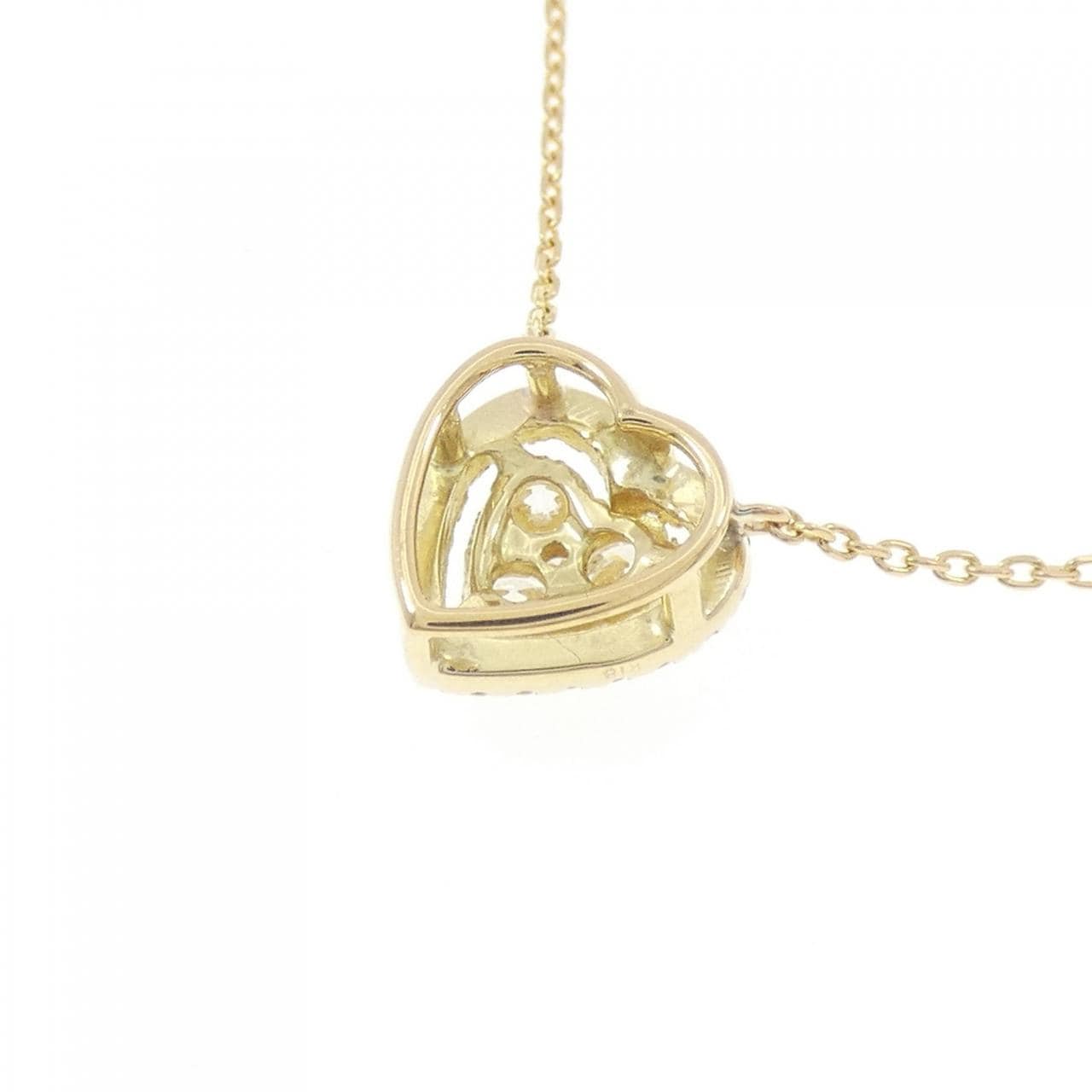K18YG ハート ダイヤモンド ネックレス 0.40CT