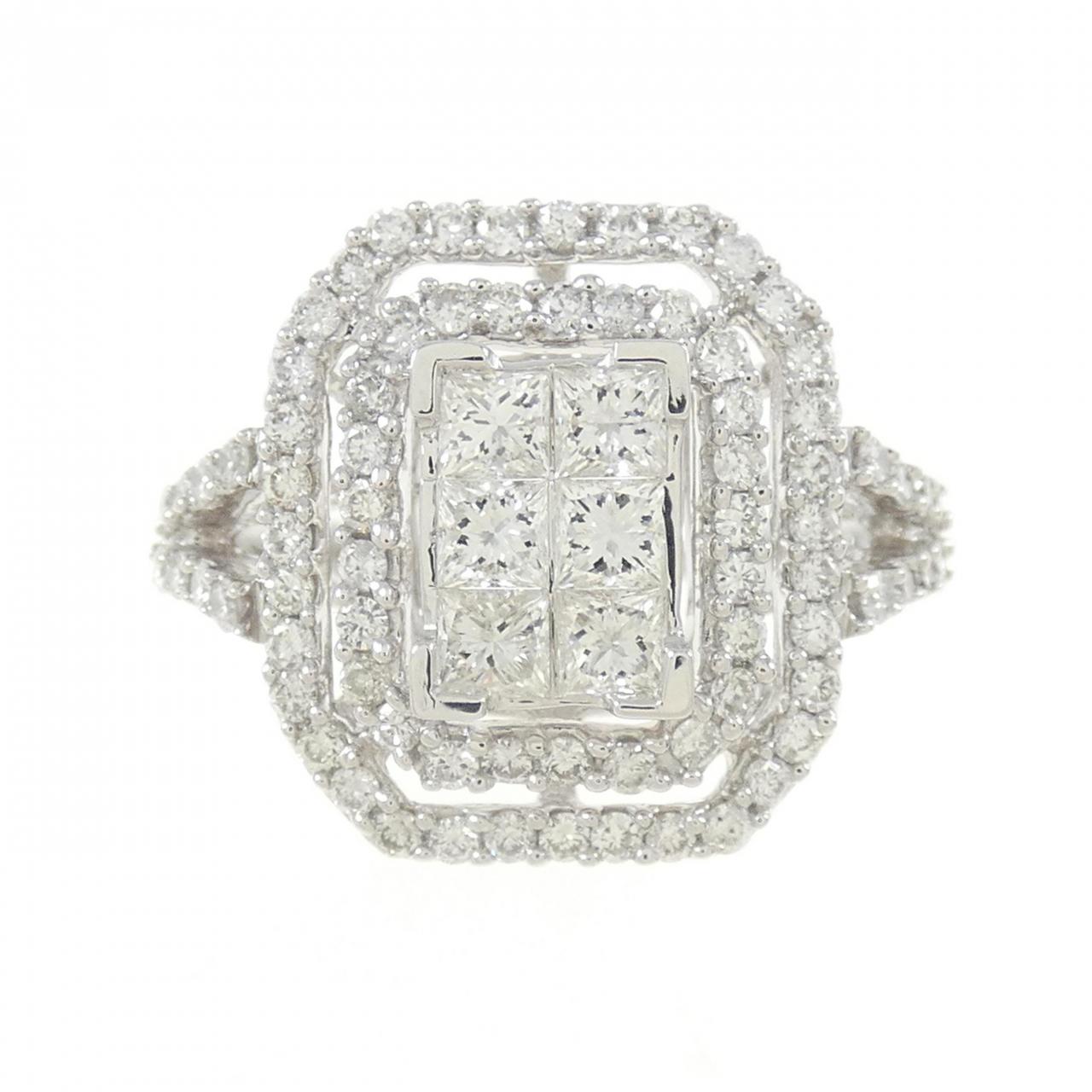 K18WG ダイヤモンド リング 1.00CT