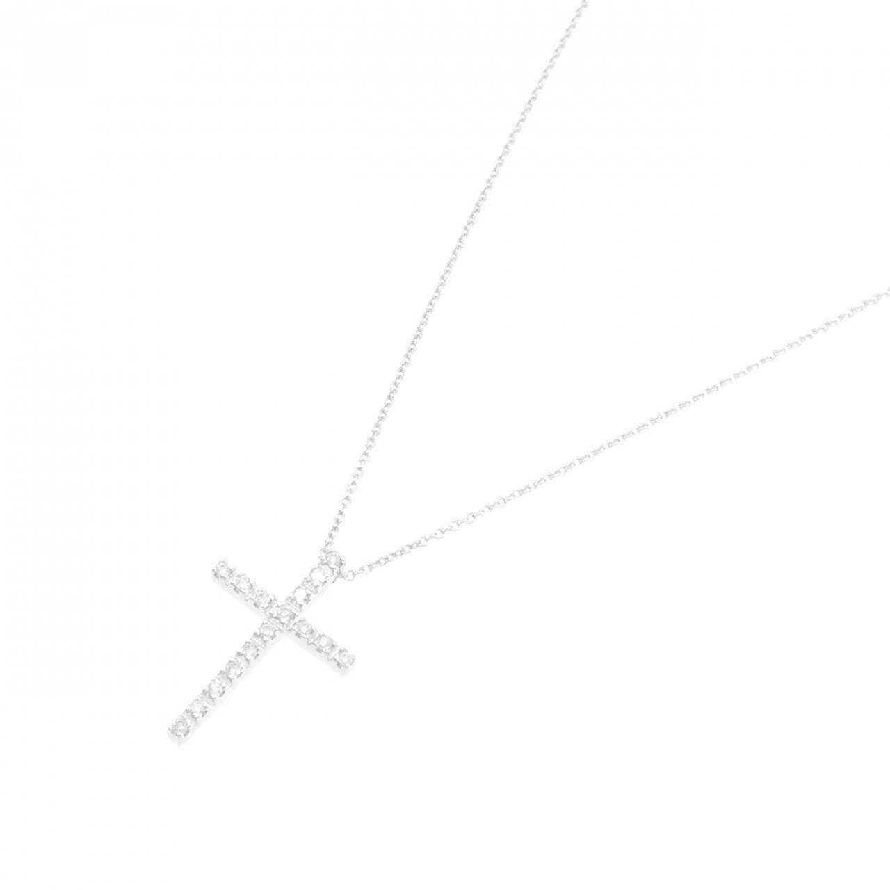 スタージュエリー クロス ダイヤモンド ネックレス 0.16CT