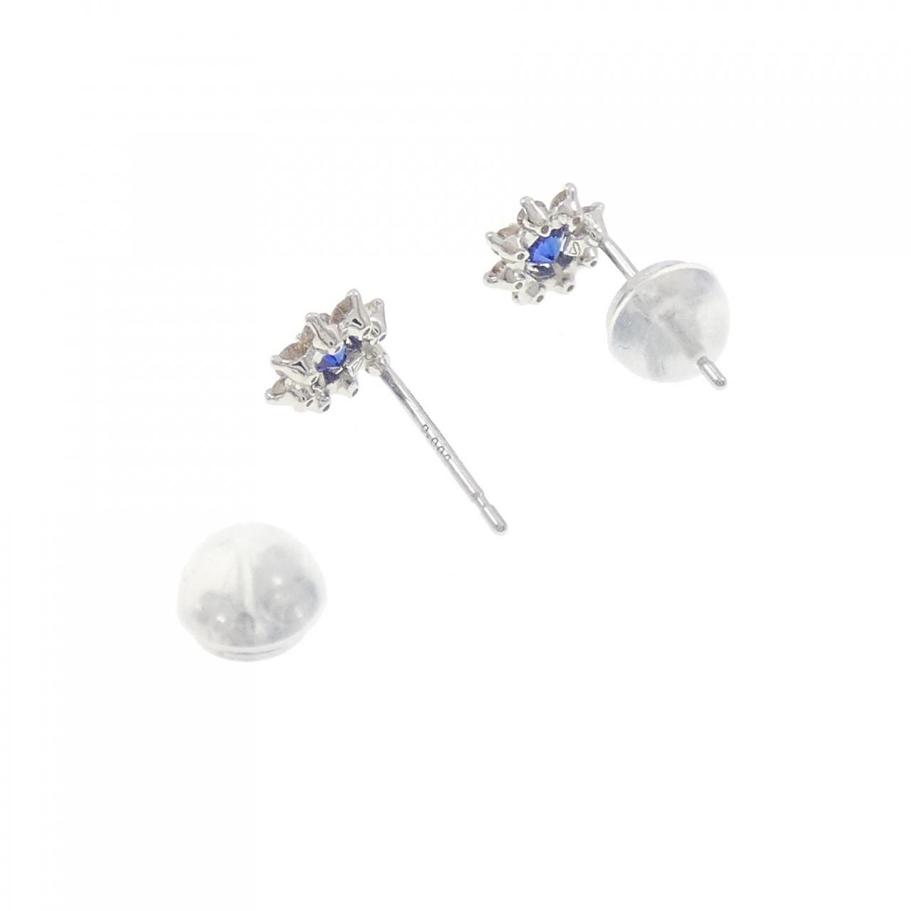 【新品】PT900 サファイヤ ピアス 0.16CT